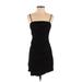 Zara Casual Dress - Mini Square Sleeveless: Black Solid Dresses - Women's Size Small