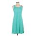 Columbia Active Dress - A-Line: Teal Solid Activewear - Women's Size Small