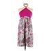 Liberty of London for Target Cocktail Dress - Mini Halter Sleeveless: Pink Floral Dresses - Women's Size X-Small