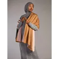 Aab Two Tone Poncho Scarf, Pink/Beige