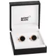 Montblanc Round Onyx Cufflinks, Gold/Black