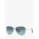 Tiffany & Co TF3066 Women's Aviator Sunglasses, Silver/Blue Gradient