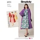 Simplicity 1950's Vintage Women's Dress And Coat Sewing Pattern, 8731