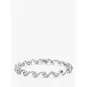 Milton & Humble Jewellery Second Hand 18ct White Gold 153 Diamond Stone Wave Bracelet