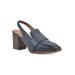 Women's Vocality Slingback by White Mountain in Navy Smooth (Size 8 1/2 M)