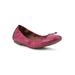 Wide Width Women's Sunnyii Flat by White Mountain in Pink Smooth (Size 7 W)