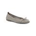 Women's Sashay Flat by White Mountain in Gold Fabric (Size 9 M)