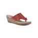 Women's Beaux Sandal by White Mountain in Red Smooth (Size 7 1/2 M)