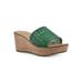 Women's Charges Sandal by White Mountain in Green Smooth (Size 8 1/2 M)