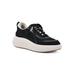 Women's Dynastic Sneaker by White Mountain in Black Fabric (Size 8 1/2 M)