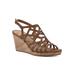 Women's Flaming Sandal by White Mountain in Tan Burnished Smooth (Size 7 1/2 M)