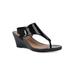 Women's All Dres Sandal by White Mountain in Black Patent Smooth (Size 8 1/2 M)