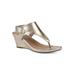 Women's All Dres Sandal by White Mountain in Gold Smooth (Size 7 M)