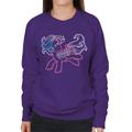 My Little Pony Stars Cutie Mark Neon Women's Sweatshirt Purple Small