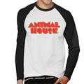 Animal House Red Logo Men's Baseball Long Sleeved T-Shirt White/Black Medium