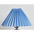 Slowmoose Yamato Style, Vintage Cloth - Muticolor Pleated Lampshades For Table Lamps Blue grid Dia 25cm H16cm