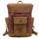 The Brands Market Fashion canvas backpack for men and women Rose red