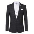 Allthemen Casual Slim Fit Single-breasted Banquet Wedding Suit Jacket Black S