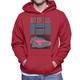 Back to the Future Delorean 35 Outatime Men's Hooded Sweatshirt Cherry Red Large