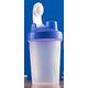 Slowmoose Portable Plastic Drink Sports Shaker Bottle - Protein Powder Mixing Bottle blue