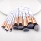 Slowmoose Professional Makeup Brush For Eyeshadow, Lip Liner And Blush 10pcs white