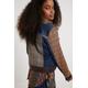 Desigual Almu Denim & Tartan Jacket Faux Fur Collar 20WWED22 Blue 38 / UK 10