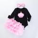 Slowmoose Baby Black Bodysuit, Jumpsuits Pettiskirt Set 24M