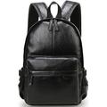 The Brands Market Men's casual leather waterproof travel bag Black 30*12.5*43cm