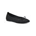 Women's Sashay Flat by White Mountain in Black Fabric (Size 6 M)