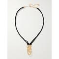 Valentino Garavani - Vlogo Gold-tone And Knotted Cord Necklace - Black