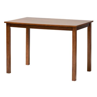 Eveline Modern Espresso Brown Finished Wood 43-Inch Dining Table by Baxton Studio in Walnut Brown