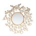 Castiel Modern Glam And Luxe Antique Goldleaf Metal Bubble Accent Wall Mirror by Baxton Studio in Gold