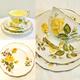 Sunset Yellow Rose Teacup Trio English afternoon tea party China