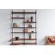 Vintage Teak and Metal Corner Shelving Unit / Bookcase