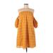 ASOS Casual Dress - Mini Open Neckline 3/4 sleeves: Orange Dresses - Women's Size 8