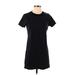 Rag & Bone Casual Dress - Shift Crew Neck Short sleeves: Black Print Dresses - Women's Size Small