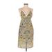 The Jetset Diaries Casual Dress - Sheath V Neck Sleeveless: Yellow Dresses - Women's Size X-Small
