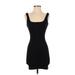 Zara Casual Dress - Bodycon Square Sleeveless: Black Solid Dresses - Women's Size Small