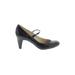 Naturalizer Heels: Pumps Chunky Heel Classic Black Solid Shoes - Women's Size 10 - Round Toe