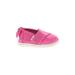 TOMS Flats: Slip-on Stacked Heel Feminine Pink Print Shoes - Kids Girl's Size 4