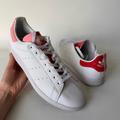 Adidas Shoes | Adidas Stan Smith Tennis Shoes Red White Leather 13 | Color: Red | Size: 13
