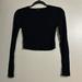 Zara Tops | 3/$25 Zara Long Sleeve Crop Top | Color: Black | Size: M