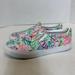 Lilly Pulitzer Shoes | Lilly Pulitzer Julie Colorful Floral Slip On Sneakers Shoes Women’s 7.5m | Color: Green/Pink | Size: 7.5