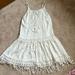 American Eagle Outfitters Dresses | American Eagle Ecru Tank Mini Dress With Crochet Details Size Small | Color: Cream | Size: S