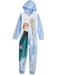 Disney Pajamas | Girls Pajamas 1 Pc Hooded Footless Disney Frozen Anna & Elsa Union Suit- 4 & 6 | Color: Blue/White | Size: Various