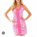 Lilly Pulitzer Dresses | Lilly Pulitzer Pink Pout Ryder Sleeveless Shift Dress Lace Bright Pink White | Color: Pink | Size: 8