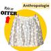 Anthropologie Skirts | Anthropologie A Line Skirt White Shiny Sequined Short Mini Above Knee Size 14 | Color: Gray/White | Size: 14