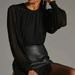 Anthropologie Tops | Anthropologie Bl-Nk Top Sequin Embellished Blouse M Nwt Black Shimmering | Color: Black | Size: M