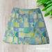 Lilly Pulitzer Skirts | Lilly Pulitzer Mini Skirt Patchwork Design Yellow Blue Green Animals Size 2 | Color: Blue | Size: 2