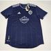 Adidas Shirts | Adidas Sporting Kansas City Soccer Jersey Mls Away Navy Men's Size L. | Color: Blue | Size: L